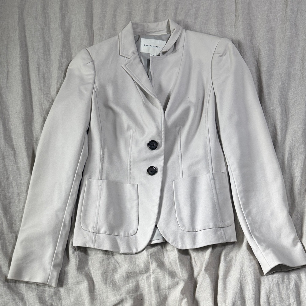 Banana Republic Light Gray Women's Blazer